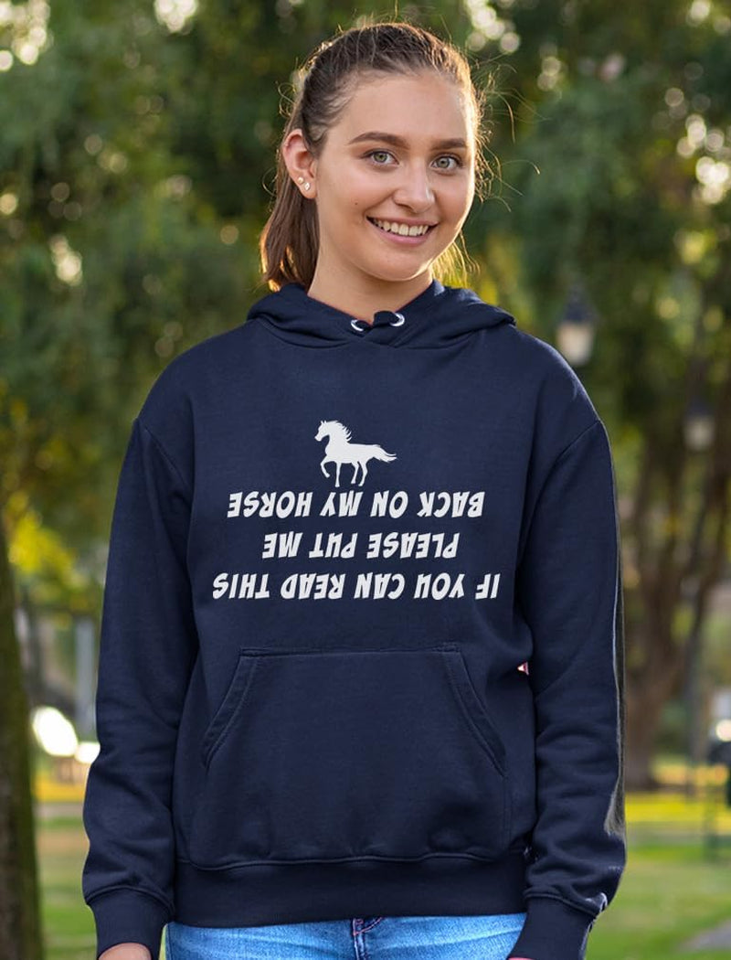 Leave Me Alone I'M Only Talking to My Horse Hoodie Teen Girls & Women Gift for Riders and Equestrian Fans