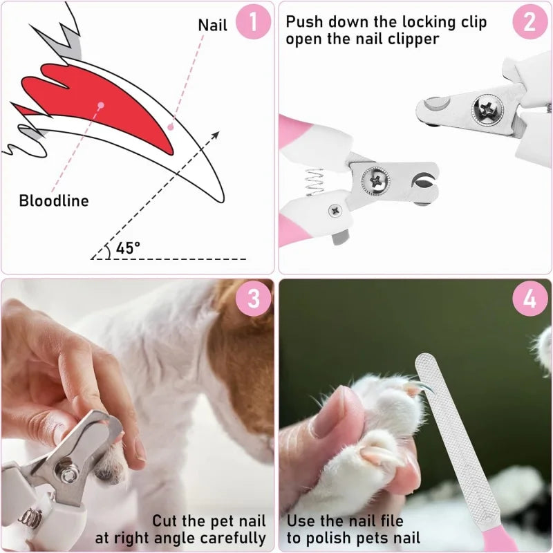 New Dog Nail Clipper Scissors Kitten Nail Toe Claw Clippers Trimmer Labor-Saving Grooming Tools for Animals General Pet Supplies