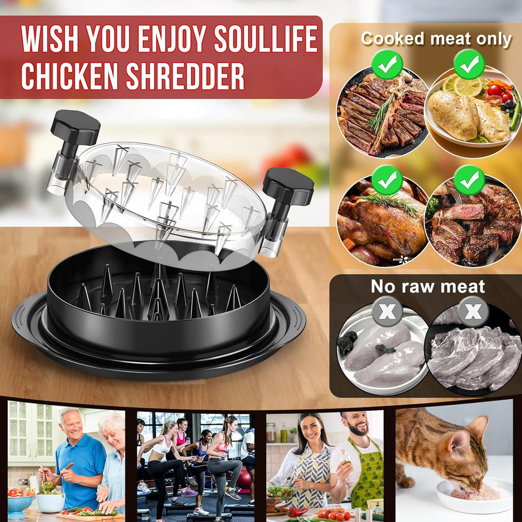 Revolutionize Your Cooking with the Ultimate Chicken Shredder - Effortlessly Shred Meat for Tacos, Sandwiches, and More!
