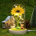 Sunflower Gifts for Women,Birthday Gifts for Her,Artificial Sunflower in Glass Dome with Led Light for Mother'S Day,Valentine'S Day,Anniversary,Christmas