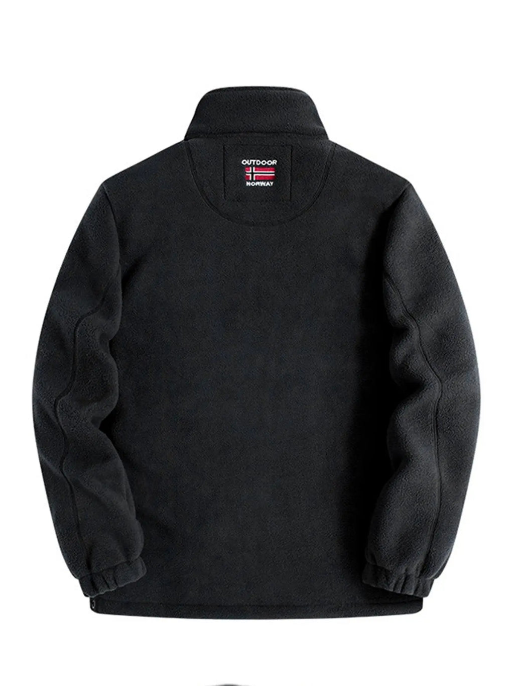 Elevate Your Style with the Men's Letter Embroidery Fleece Jacket - The Perfect Casual Zip-Up for Fall & Winter Adventures