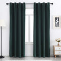 Green Velvet Blackout Curtains - 84 Inch Long Grommet Velvet Window Curtain Panels - Set of 2 Heat Insulated, Thermal Light Blocking Panels for Bedroom
