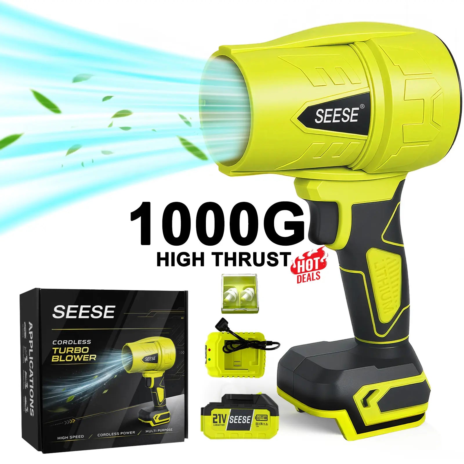 Unleash the Power of the Seese Turbo Jet Blower - Your Ultimate Leaf and Snow Cleaning Companion!
