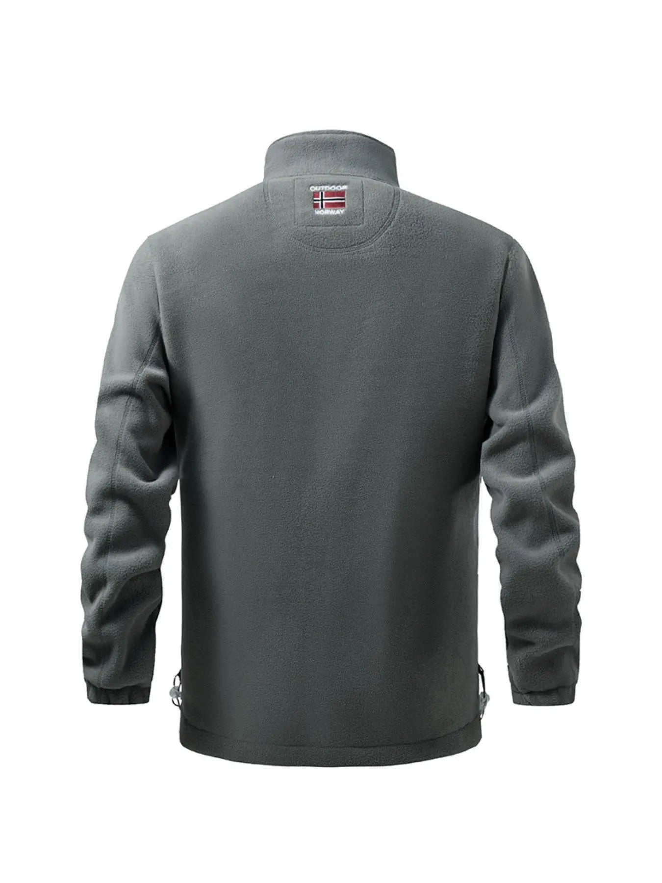 Elevate Your Style with the Men's Letter Embroidery Fleece Jacket - The Perfect Casual Zip-Up for Fall & Winter Adventures