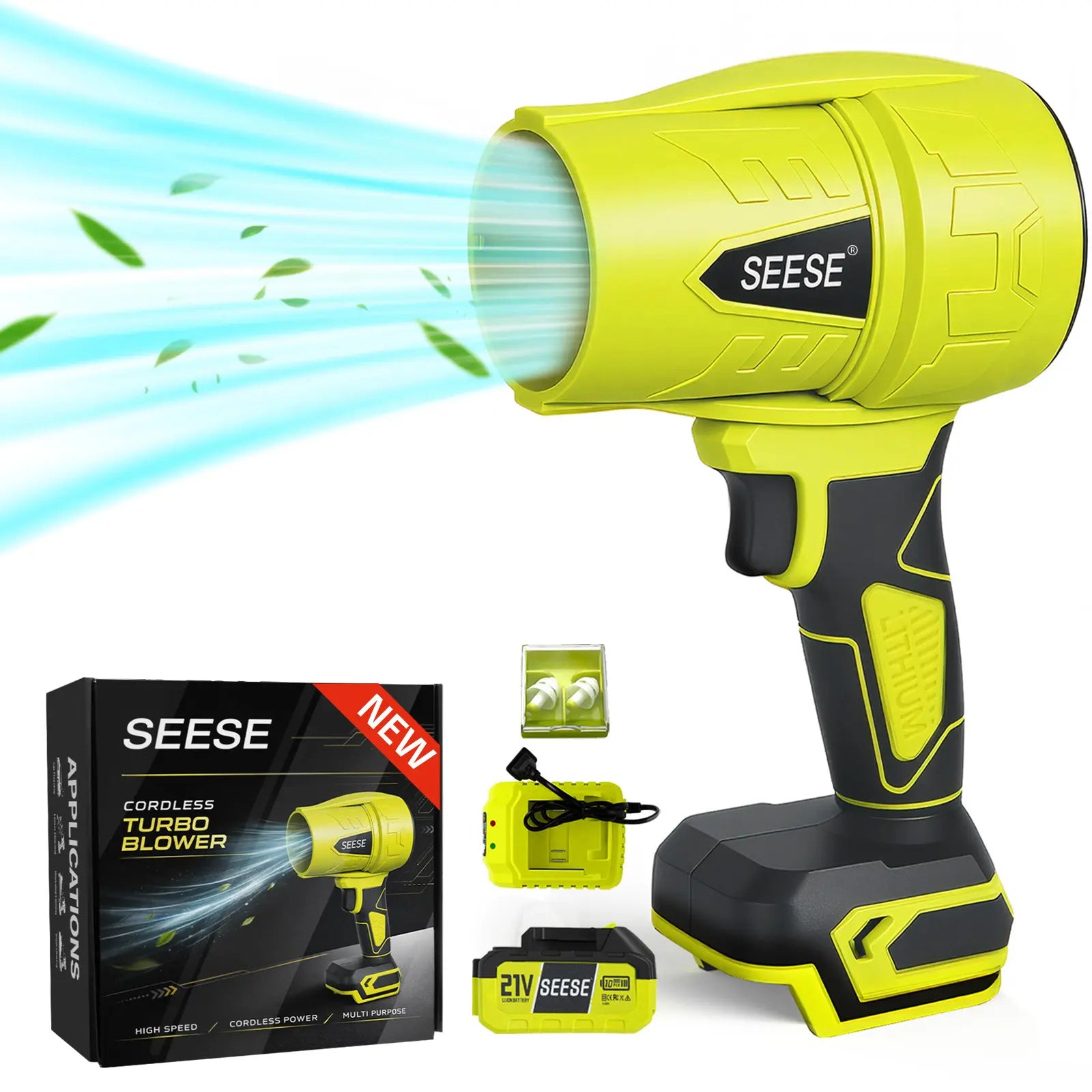 Unleash the Power of the Seese Turbo Jet Blower - Your Ultimate Leaf and Snow Cleaning Companion!