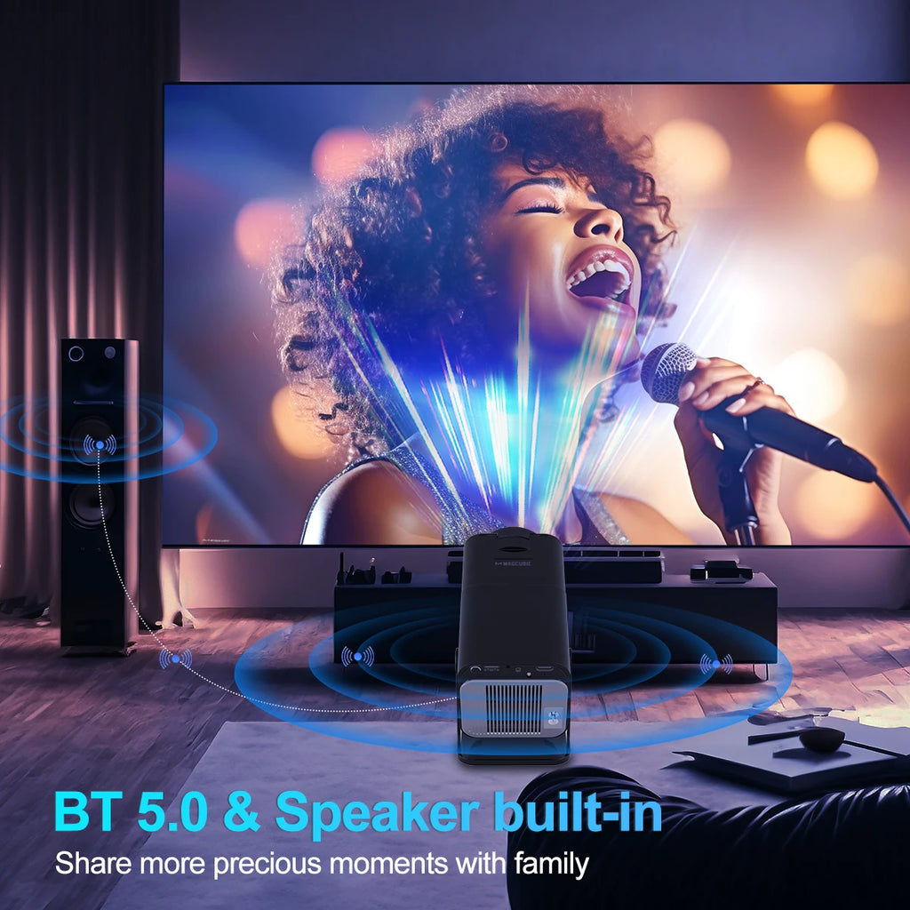 Experience Stunning Clarity with the 4K Native 1080P Android 11 Projector - Your Ultimate Portable Cinema Solution!