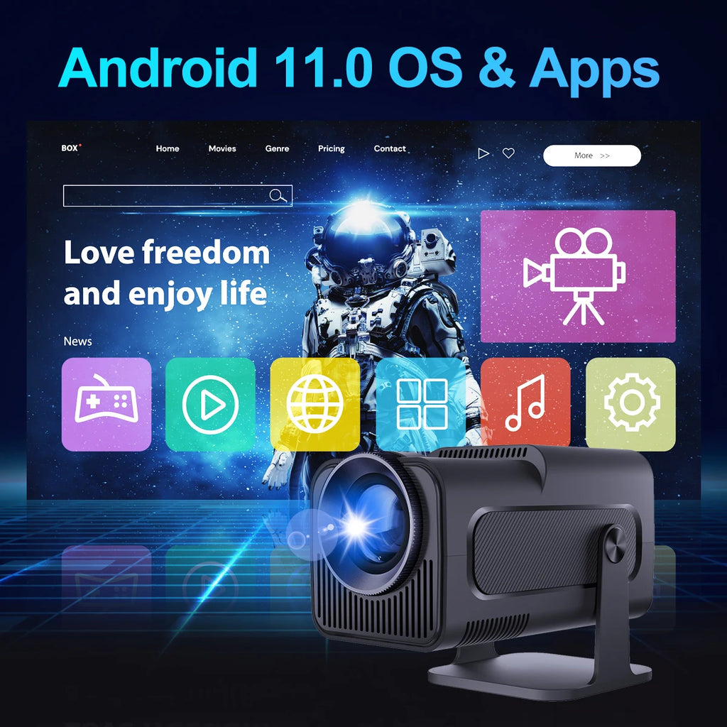 Experience Stunning Clarity with the 4K Native 1080P Android 11 Projector - Your Ultimate Portable Cinema Solution!