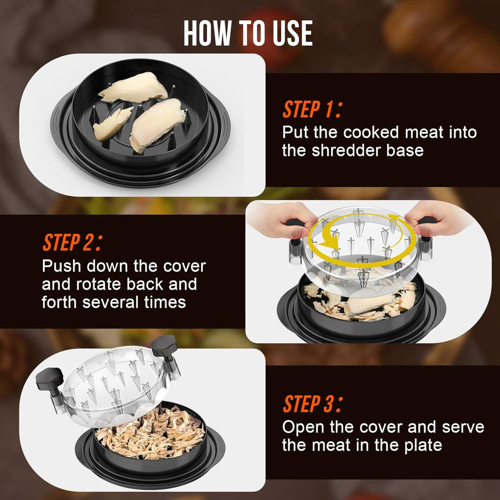 Revolutionize Your Cooking with the Ultimate Chicken Shredder - Effortlessly Shred Meat for Tacos, Sandwiches, and More!