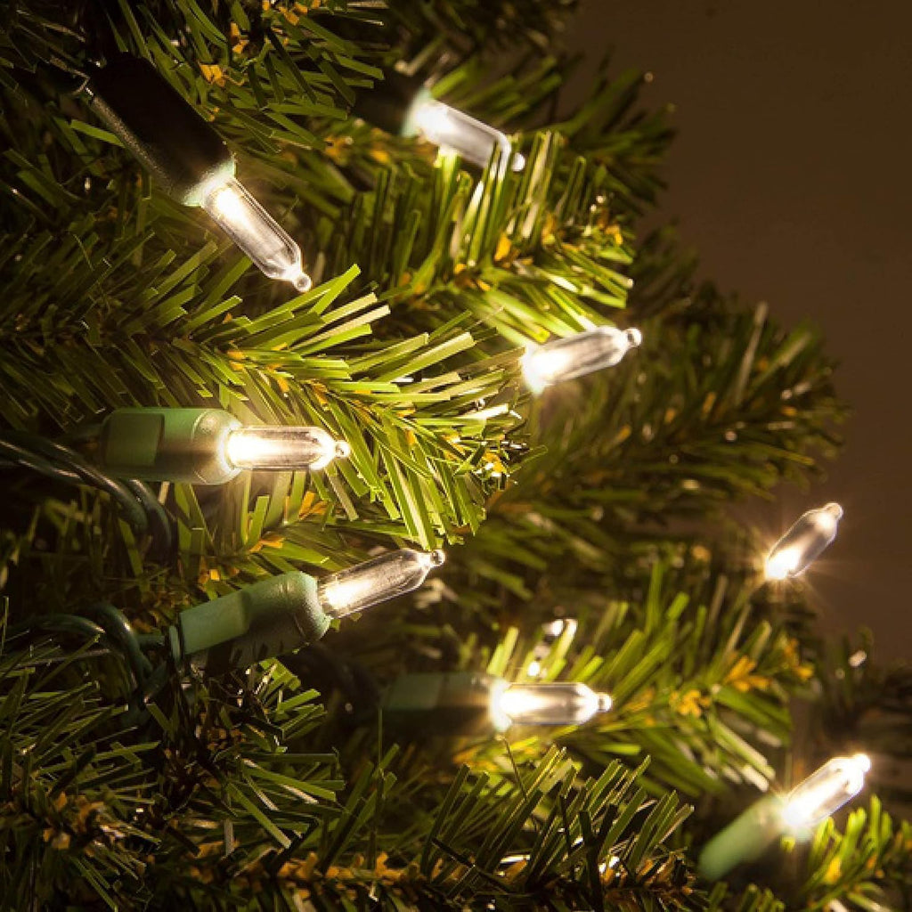 Warm White Christmas String Lights, 100 Set, 25 Ft - Weather-Resistant, Mini Lights for Tree, Xmas Tree, Garland, Holiday, Party Decor