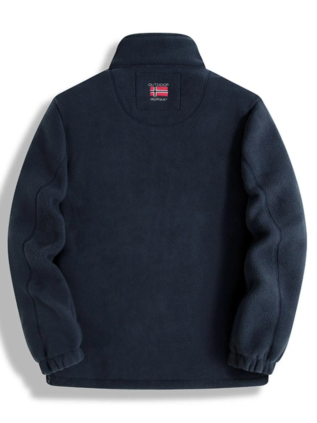 Elevate Your Style with the Men's Letter Embroidery Fleece Jacket - The Perfect Casual Zip-Up for Fall & Winter Adventures