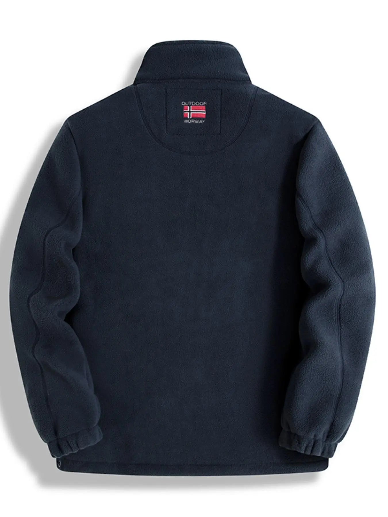 Elevate Your Style with the Men's Letter Embroidery Fleece Jacket - The Perfect Casual Zip-Up for Fall & Winter Adventures